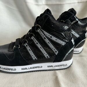 KARL LAGERFELD black high top size 7